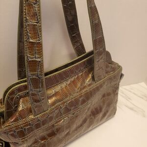 CHARLIE LAPSON GREEN SNAKSKIN SHOULDERBAG NEW